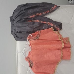 Crop top with dhoti pant
